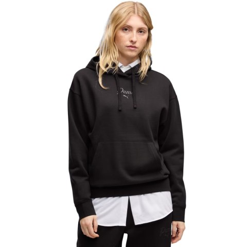 Bluza damska Puma ESS Script Comfort Hoodie czarna 694136 01 S Puma