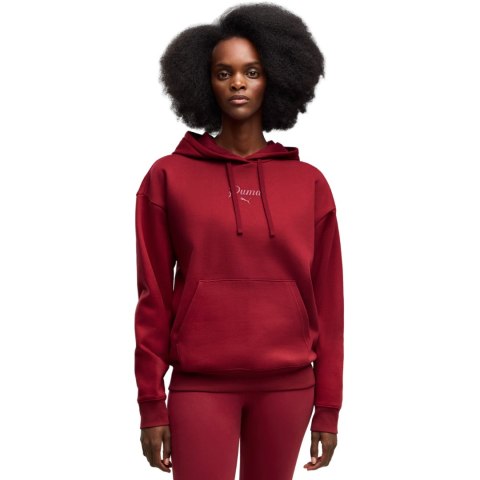 Bluza damska Puma ESS Script Comfort Hoodie czerwona 694136 23 L Puma