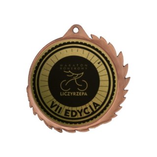 Medal metalowy z grawerowaniem na laminacie