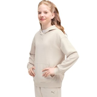 Bluza dla dzieci Puma ESS Centered Cat Logo Relaxed Hoodie beżowa 692973 82 116cm Puma