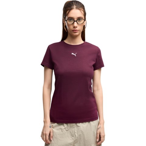 Koszulka damska Puma Ess Centered Cat Logo Tee burgundowa 692916 24 L Puma