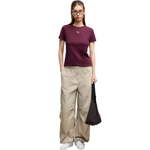 Koszulka damska Puma Ess Centered Cat Logo Tee burgundowa 692916 24 L Puma