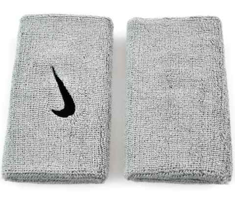 Frotka na rękę szeroka Nike Swoosh Doublewide szara 2szt NN05078 Nike Frotka na rękę szeroka Nike Swoosh Doublewide szara 2szt NN05078 Nike