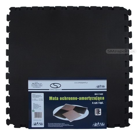 MATA PUZZLE SMJ czarna 62x62x1,2 /4szt/ Smj MATA PUZZLE SMJ czarna 62x62x1,2 /4szt/ Smj