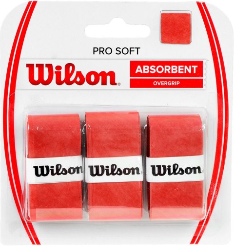 Owijka Wilson Pro Soft Absorbent Overgrip czerwona 3szt WRZ4040OR Wilson Owijka Wilson Pro Soft Absorbent Overgrip czerwona 3szt WRZ4040OR Wilson